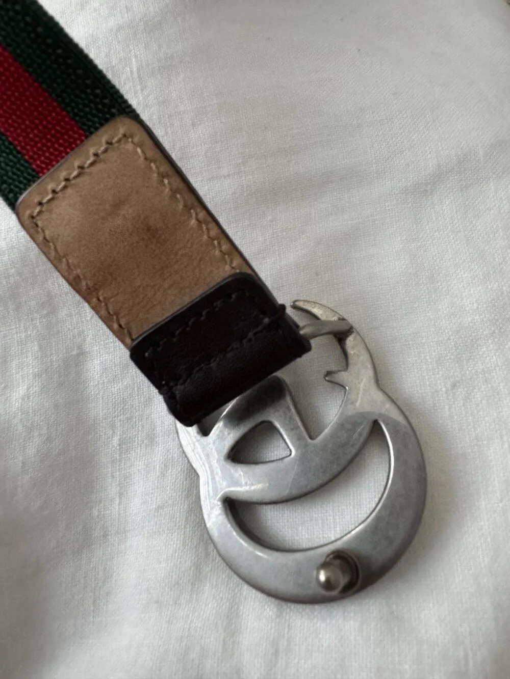 Authentic Gucci Children’s Youth Large L Web Elastic Double G Belt 432707